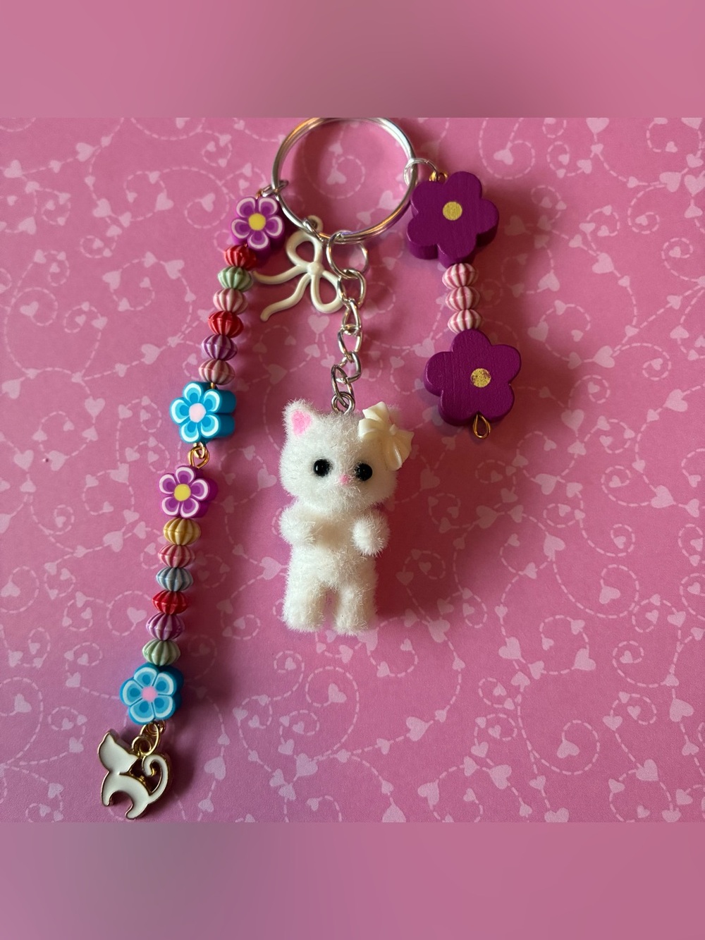 Handmade Calico Critter keychain